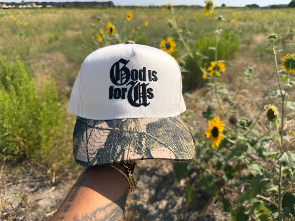 "God Is For Us" Woodland Camo Bill