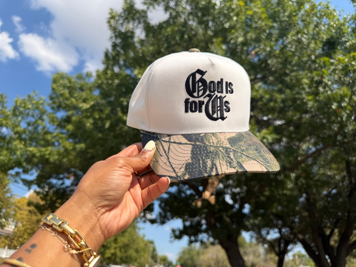 "God Is For Us" Woodland Camo Bill
